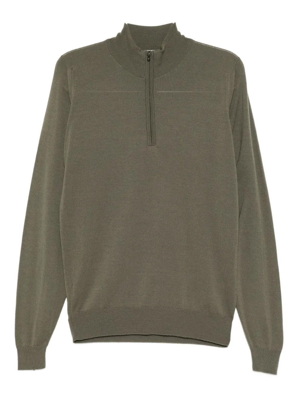 John Smedley Smed gebreide trui met rits Groen