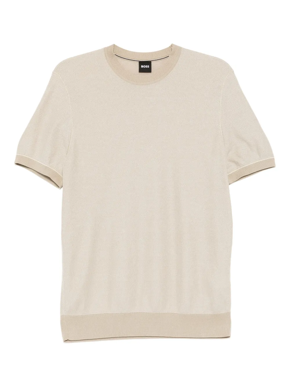 BOSS Gebreid T-shirt Beige