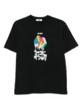 MSGM Kids rubik's cube graphic T-shirt - Black