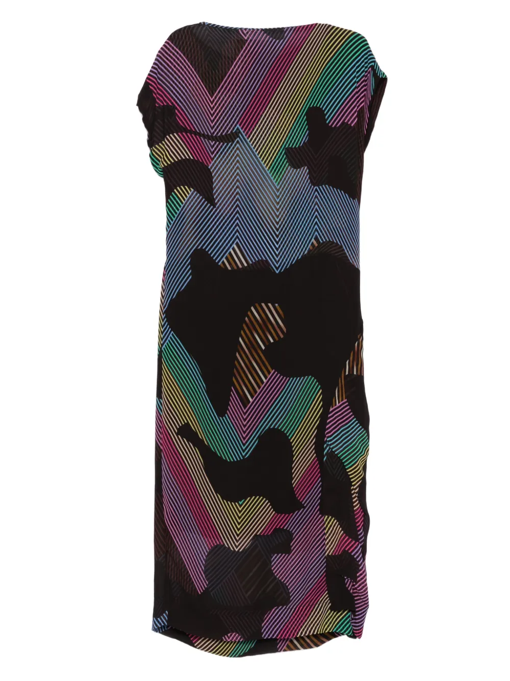 Vivienne Westwood Pre-Owned 2017-2018 wikkeljurk met geometrisch patroon - Zwart