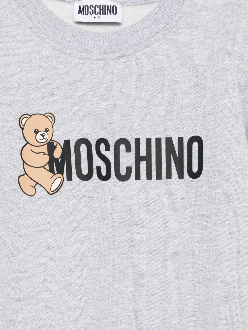 Moschino Kids Sweater met teddybeerprint Grijs