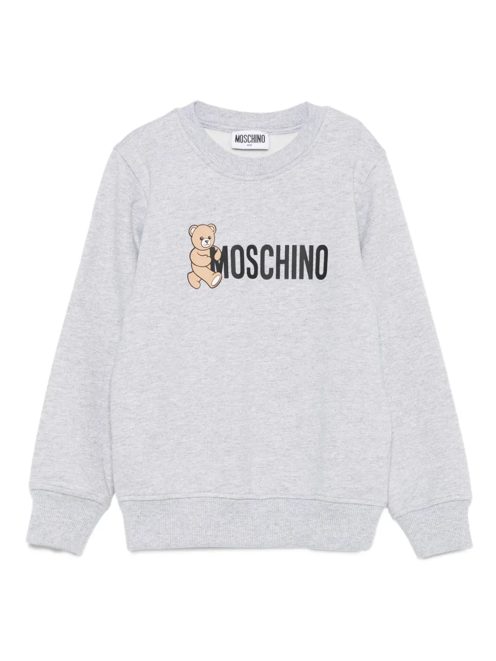 Moschino Kids Sweater met teddybeerprint Grijs