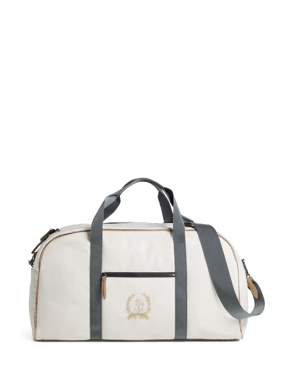 Brunello Cucinelli Kids embroidered duffle bag - ホワイト Brunello Cucinelli Kids embroidered duffle bag - ホワイト