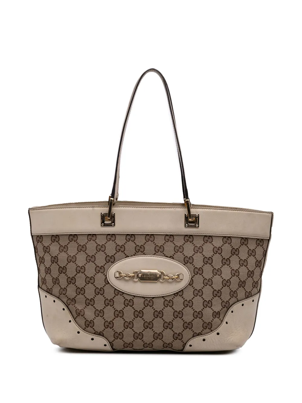 Gucci Pre-Owned 2016-2025 GGキャンバス パンチ ハンドバッグ - ブラウン Gucci Pre-Owned 2016-2025 GGキャンバス パンチ ハンドバッグ - ブラウン