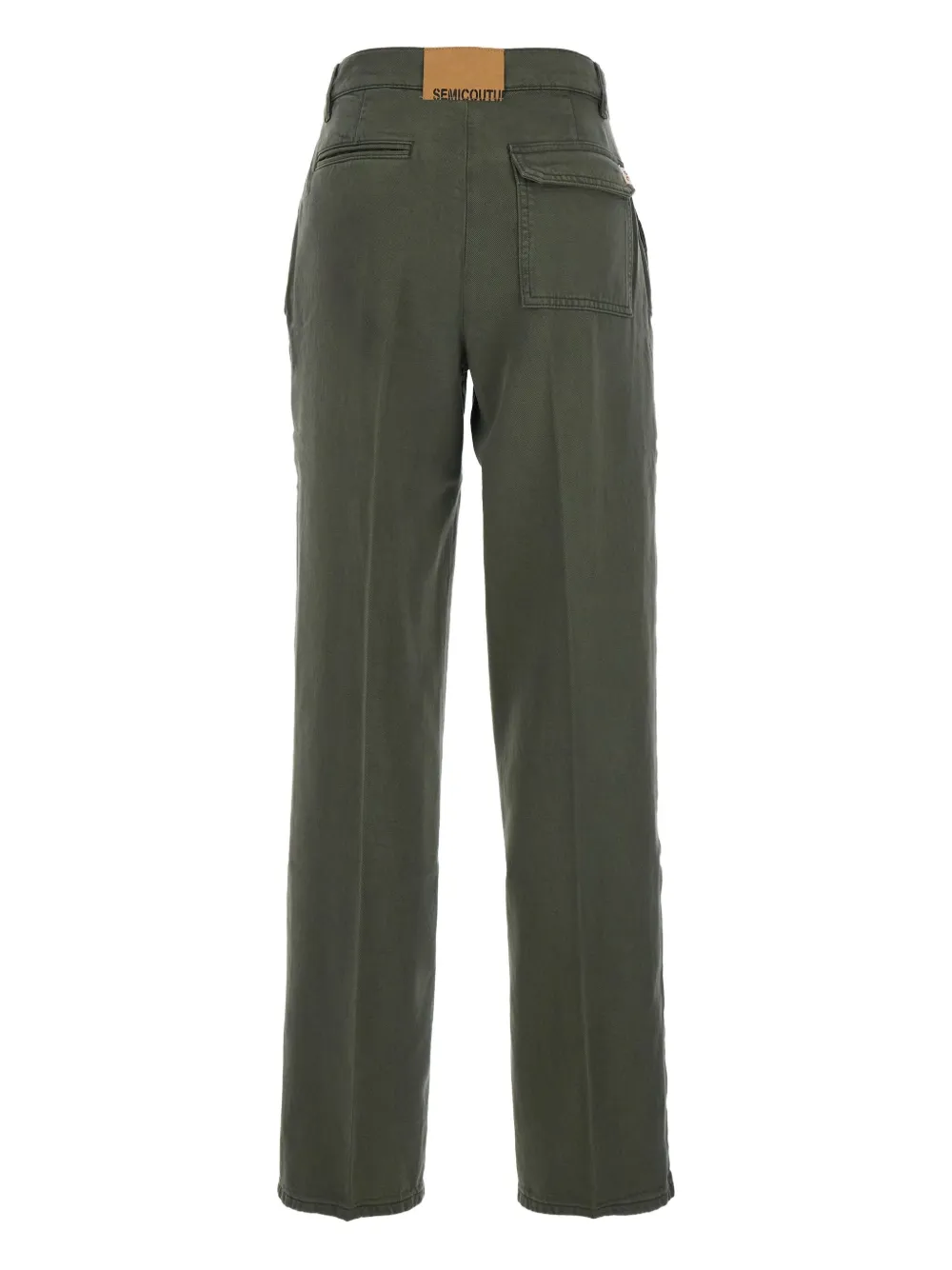 Semicouture logo-patch jeans Groen