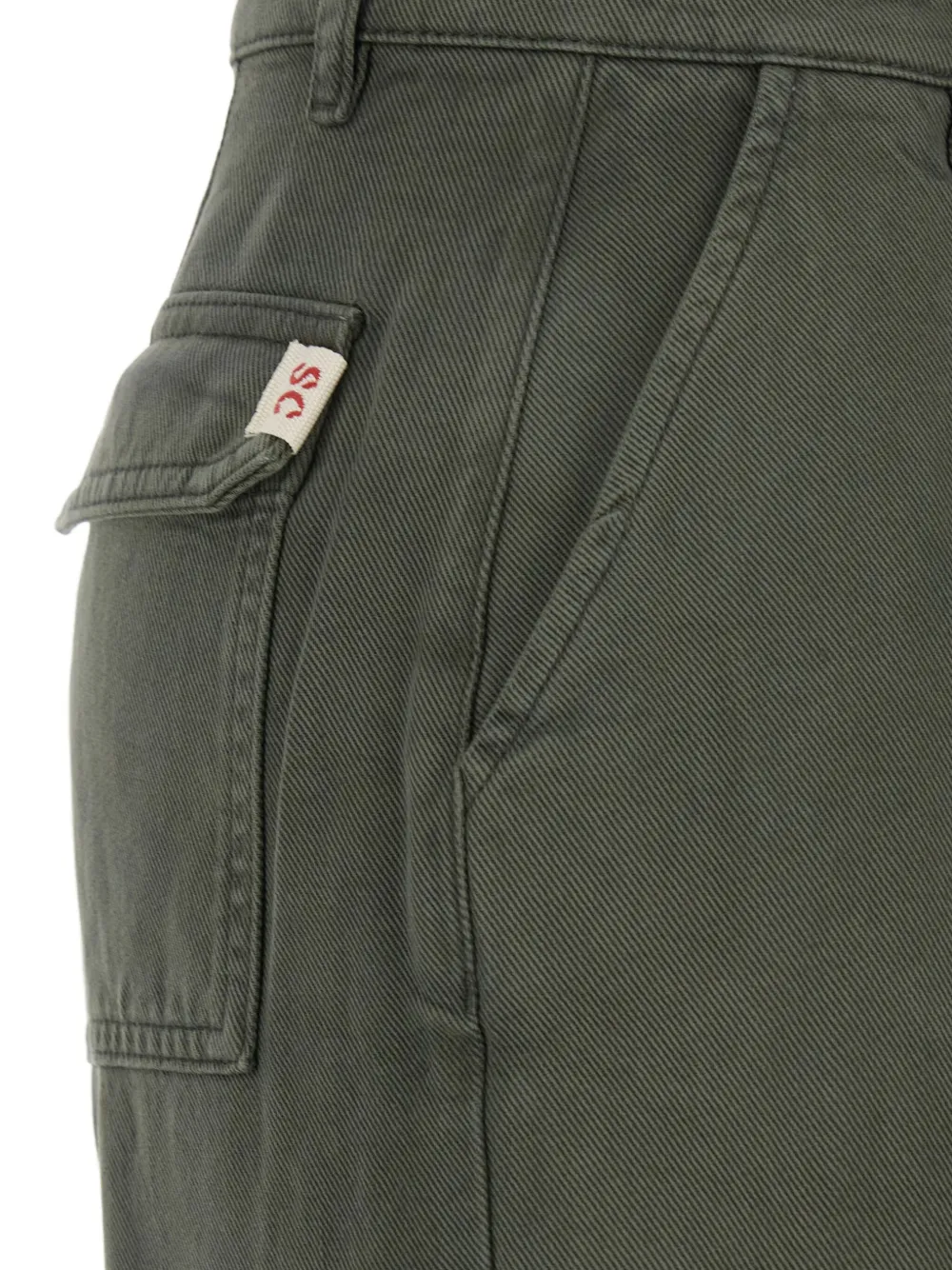Semicouture logo-patch jeans Groen