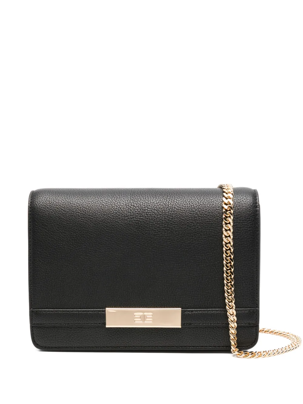 logo-plaque chain shoulder bag