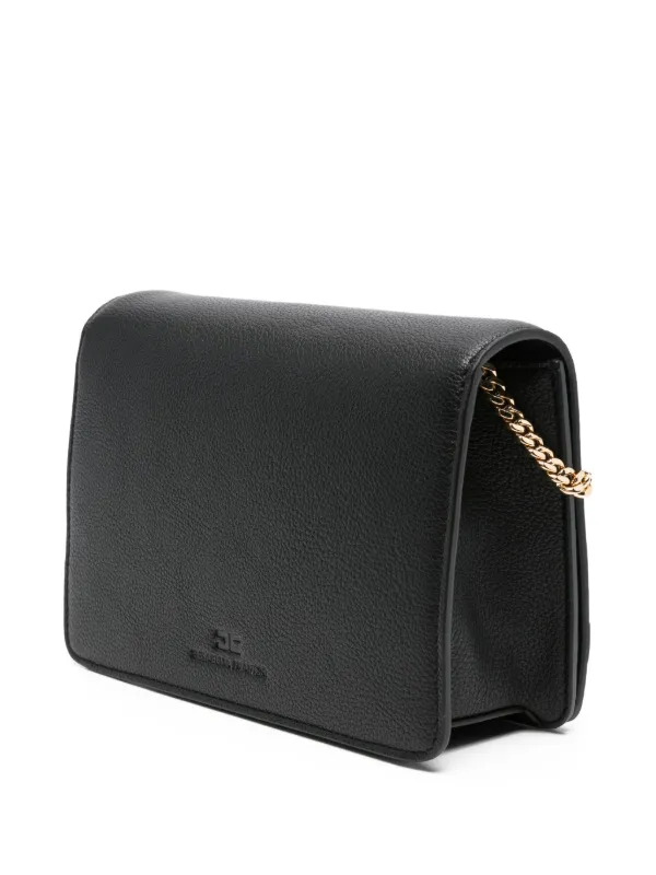 Elisabetta Franchi Borsa a Spalla Con Placca Logo Nero FARFETCH IT