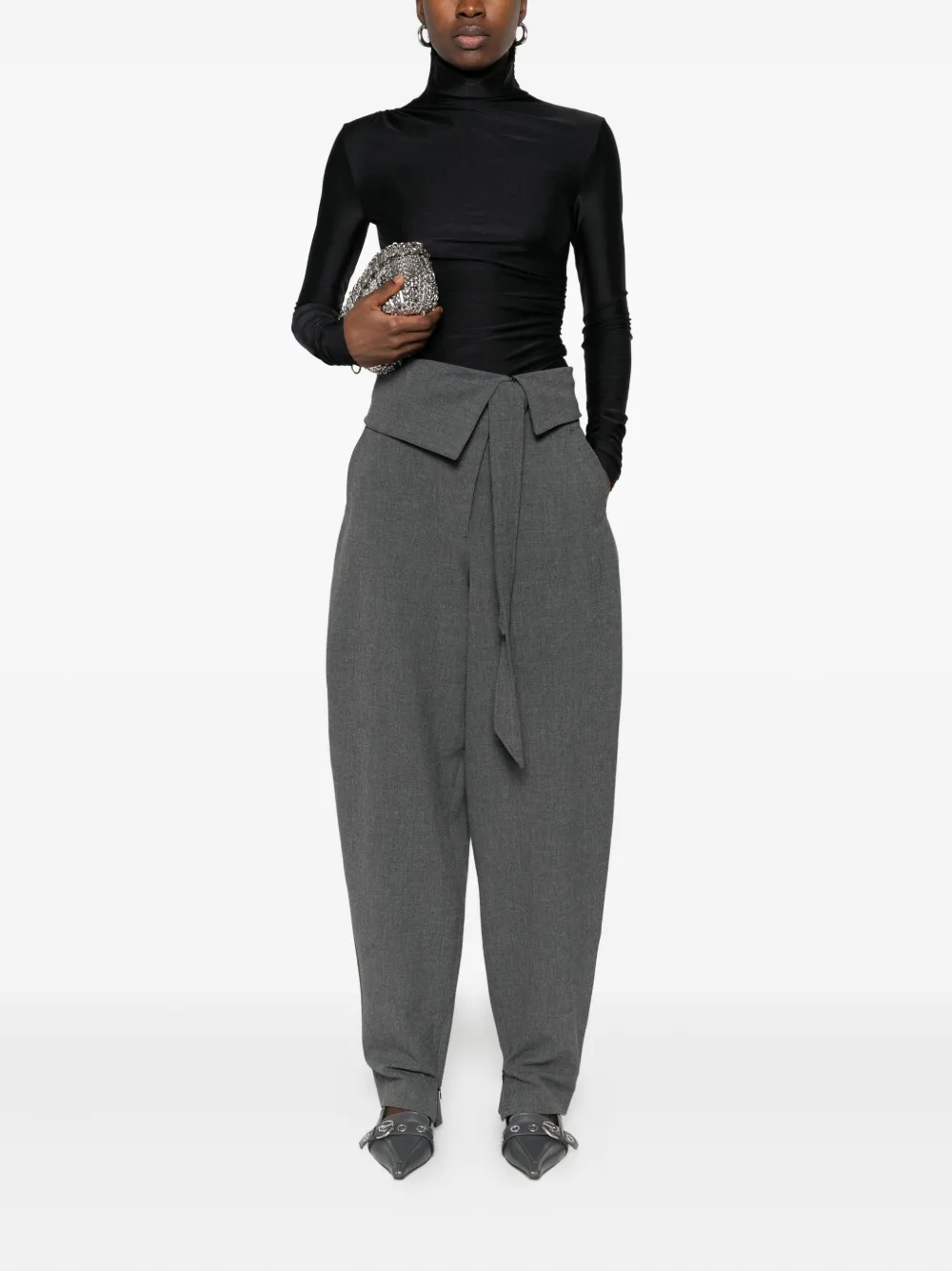 THE ANDAMANE Blouse met col - Zwart