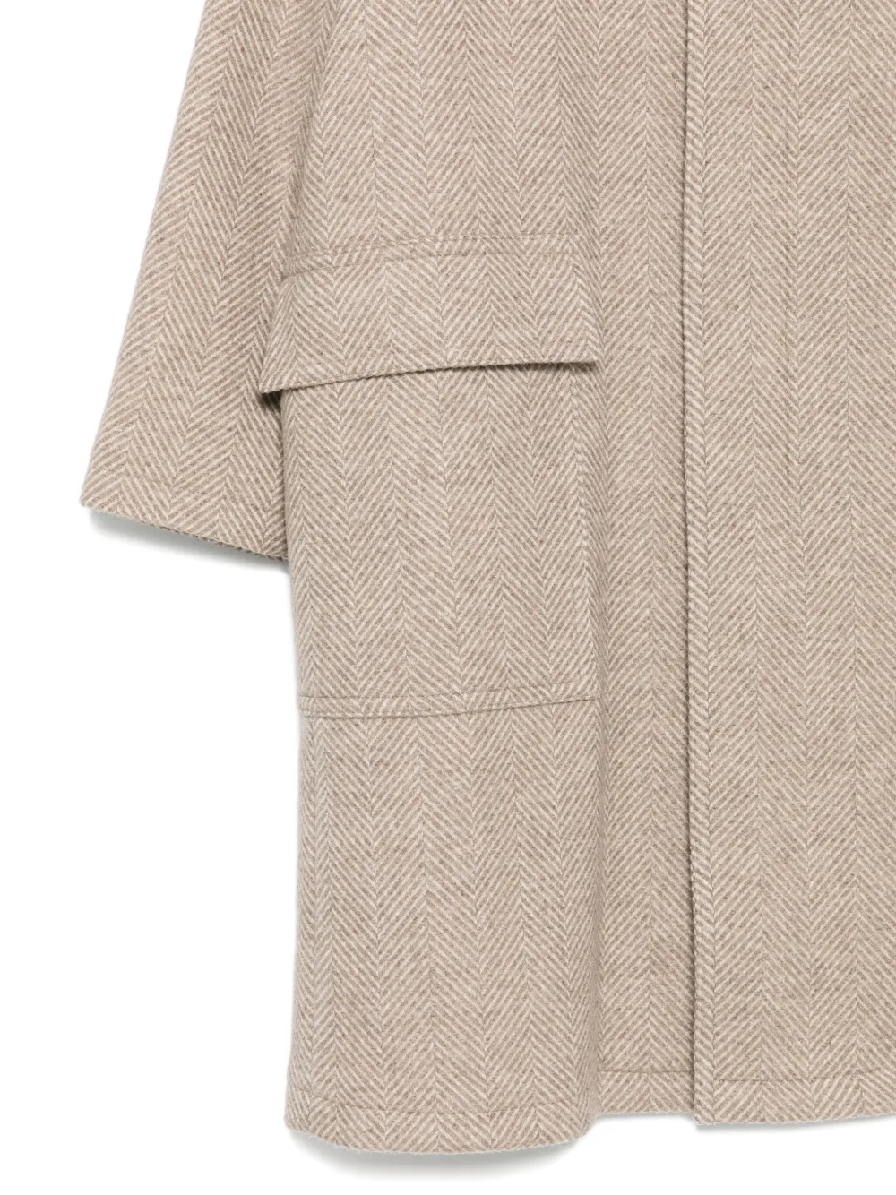 Tagliatore Jas met visgraatpatroon en zakken Beige