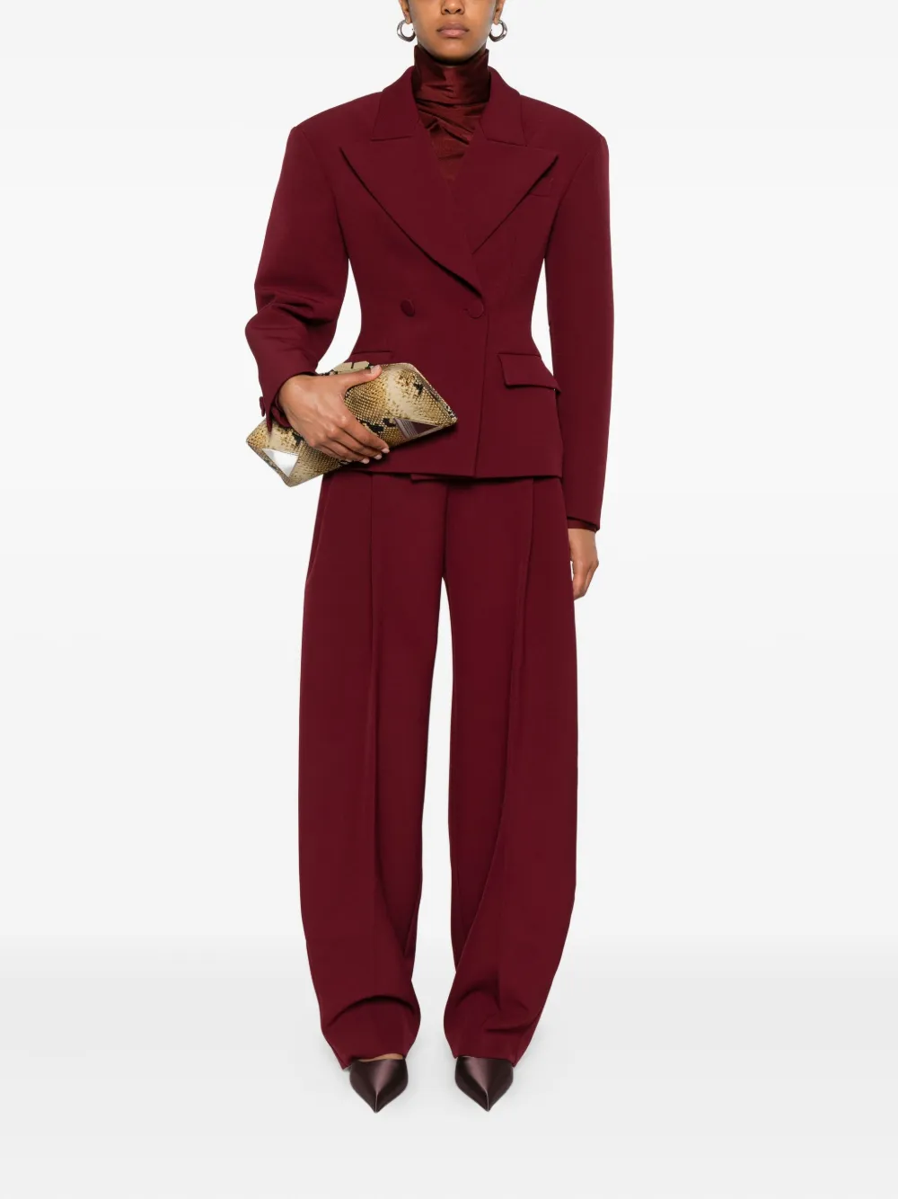 THE ANDAMANE cropped trousers - Rood