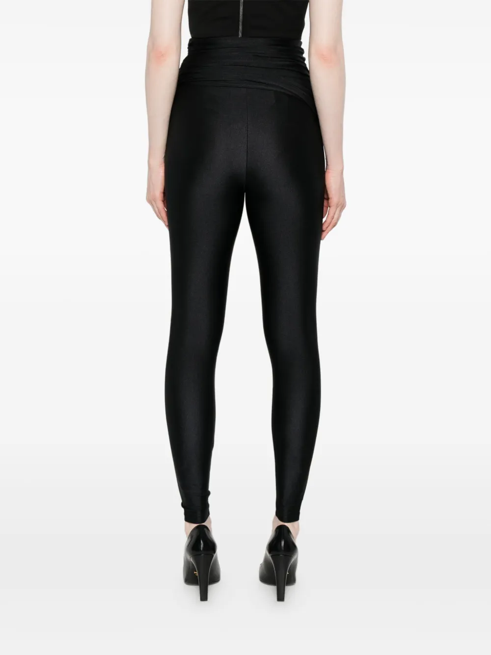 THE ANDAMANE Vicki legging met gedrapeerde taille Zwart