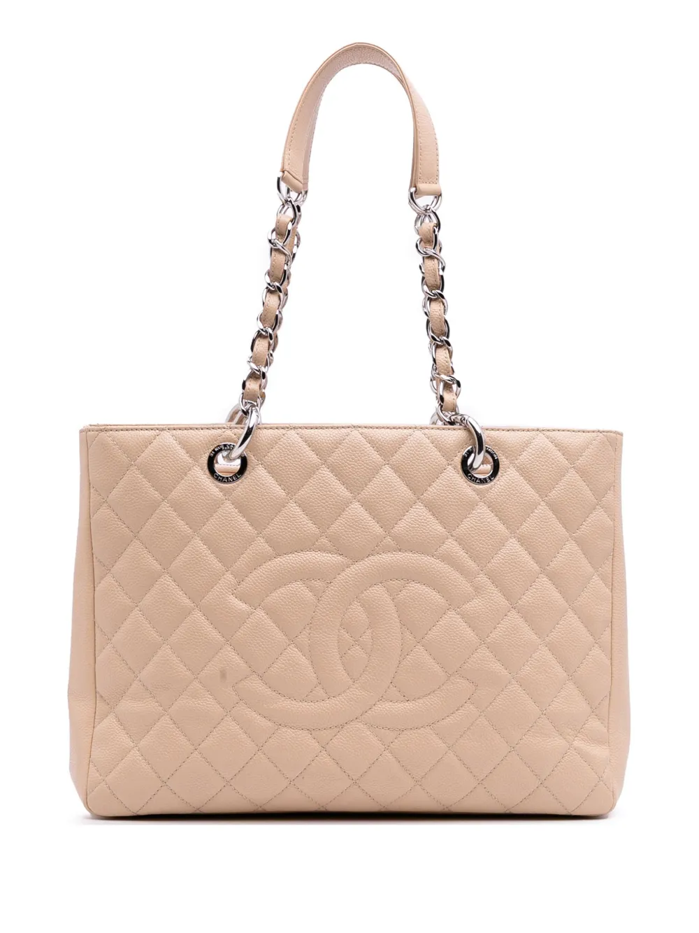 CHANEL Pre-Owned 2011 キャビア グランド ショッピング トートバッグ - ブラウン CHANEL Pre-Owned 2011 キャビア グランド ショッピング トートバッグ - ブラウン