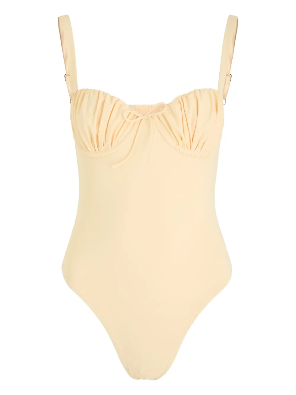 Faithfull the Brand Dinard ruched bow one piece - Toni neutri