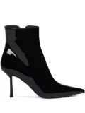 Le Silla 80mm Bella patent pointed-toe ankle boots - Black