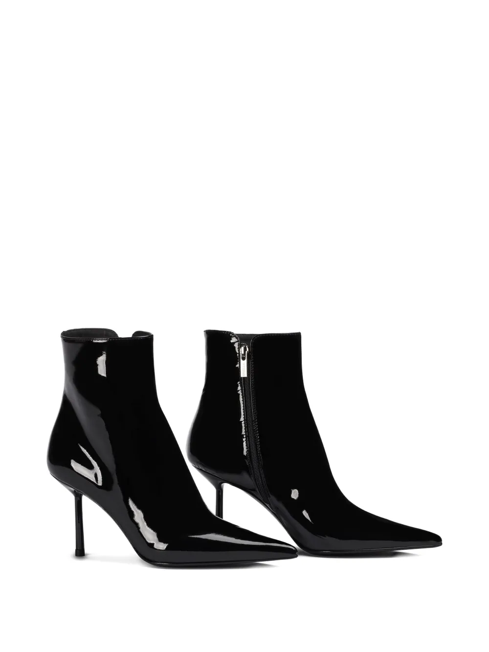 Le Silla 80mm Bella patent pointed-toe ankle boots Black