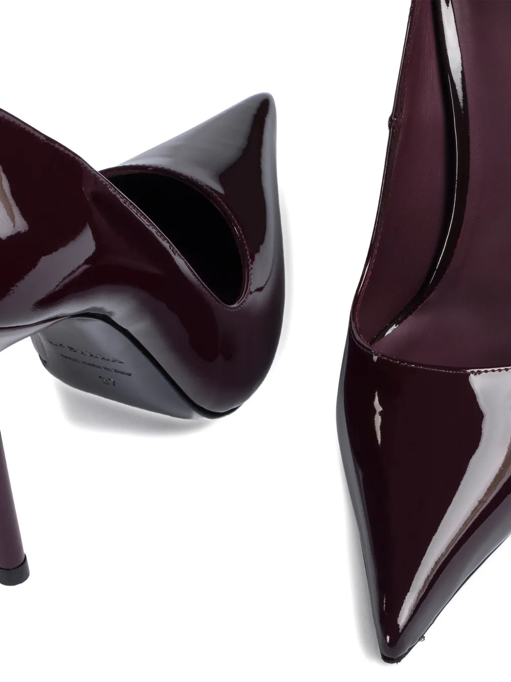 Le Silla 120mm Bella Patent-leather Pointed-toe Pumps In Red