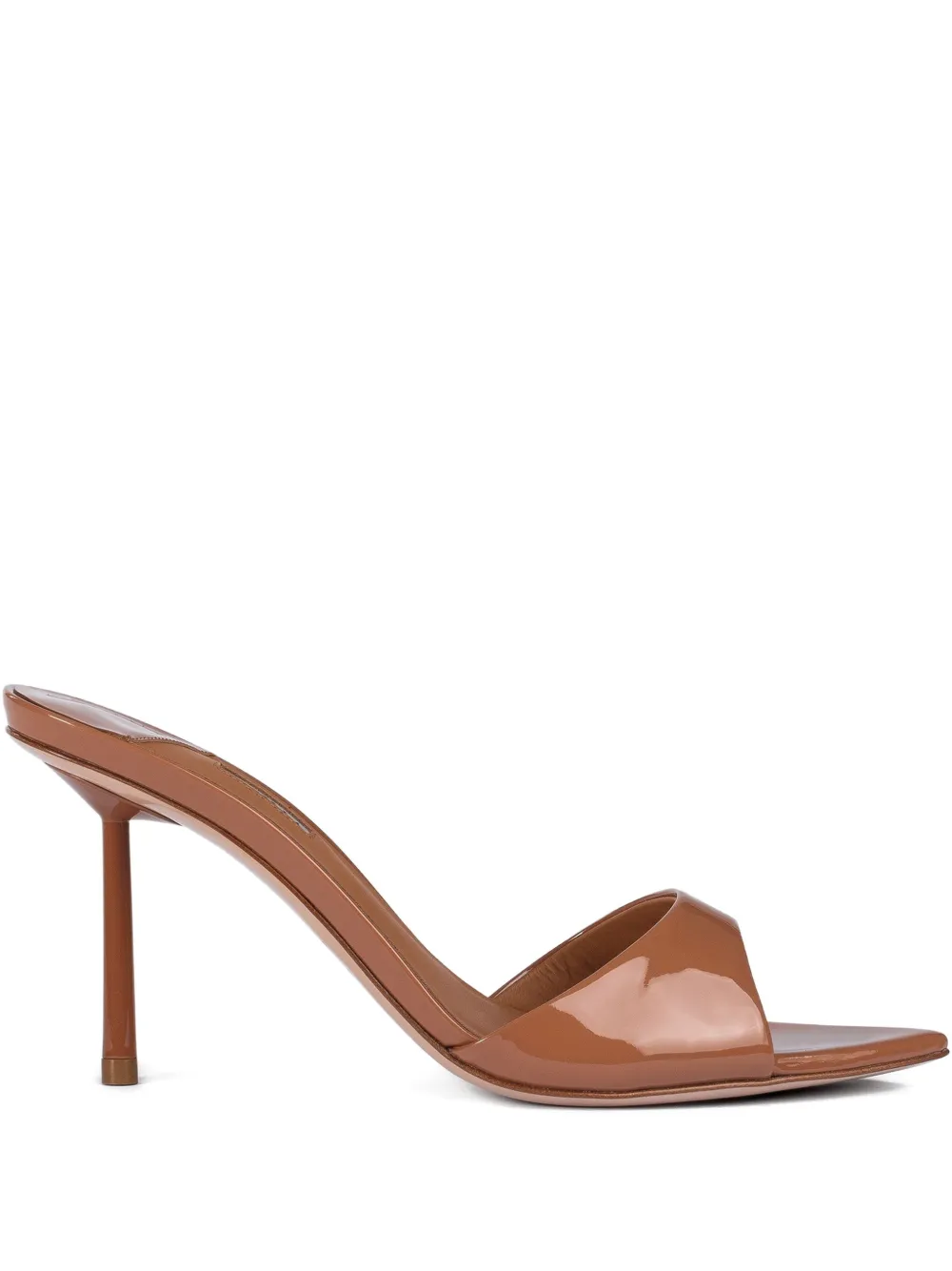 Le Silla 80mm Bella patent leather sandals Brown