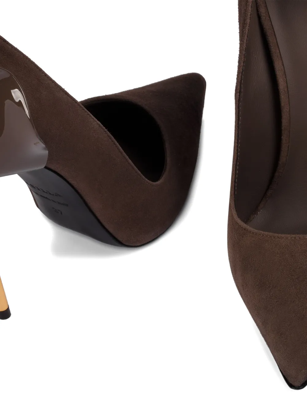 Le Silla 120mm Petalo stiletto pumps Brown