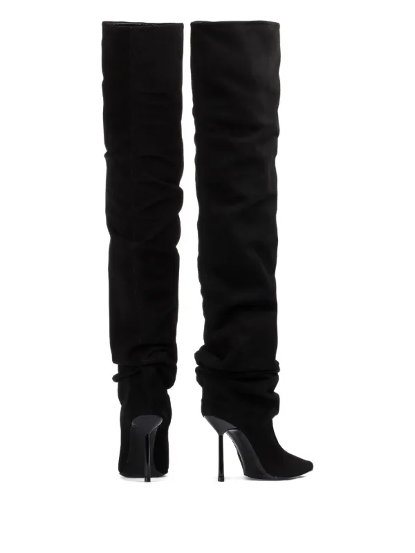 ロングブーツ LE SILLA BELLA BOOTS IN SUEDE Le Silla 100mm Bella calf-suede Boots | Black | FARFETCH CA