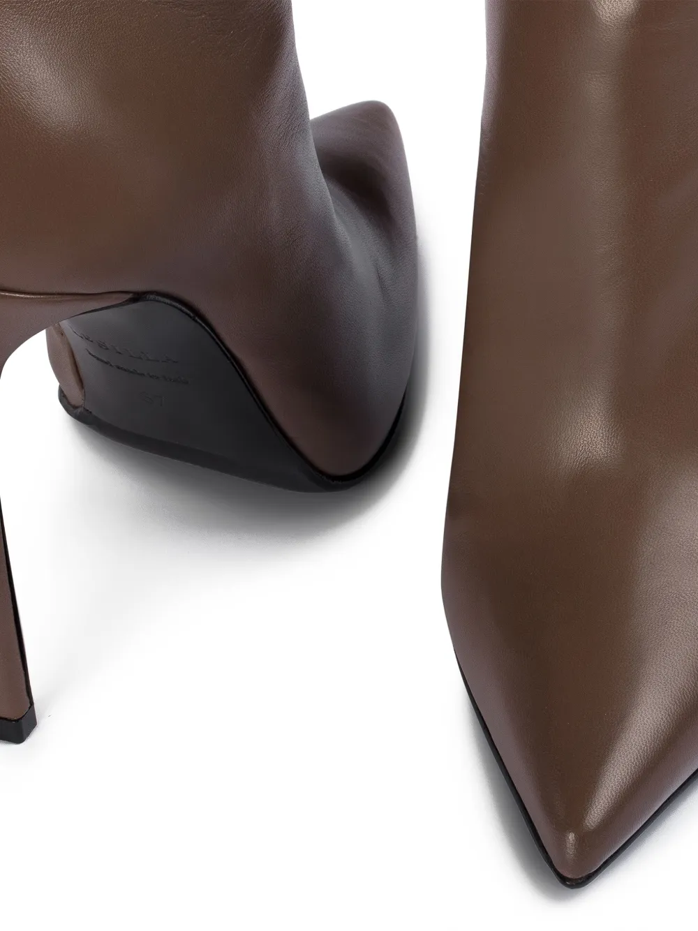 Le Silla 120mm Eva pointed-toe zip boots Brown