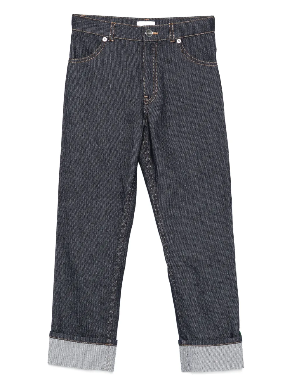 Gucci Kids' Cuffed Jeans In Black