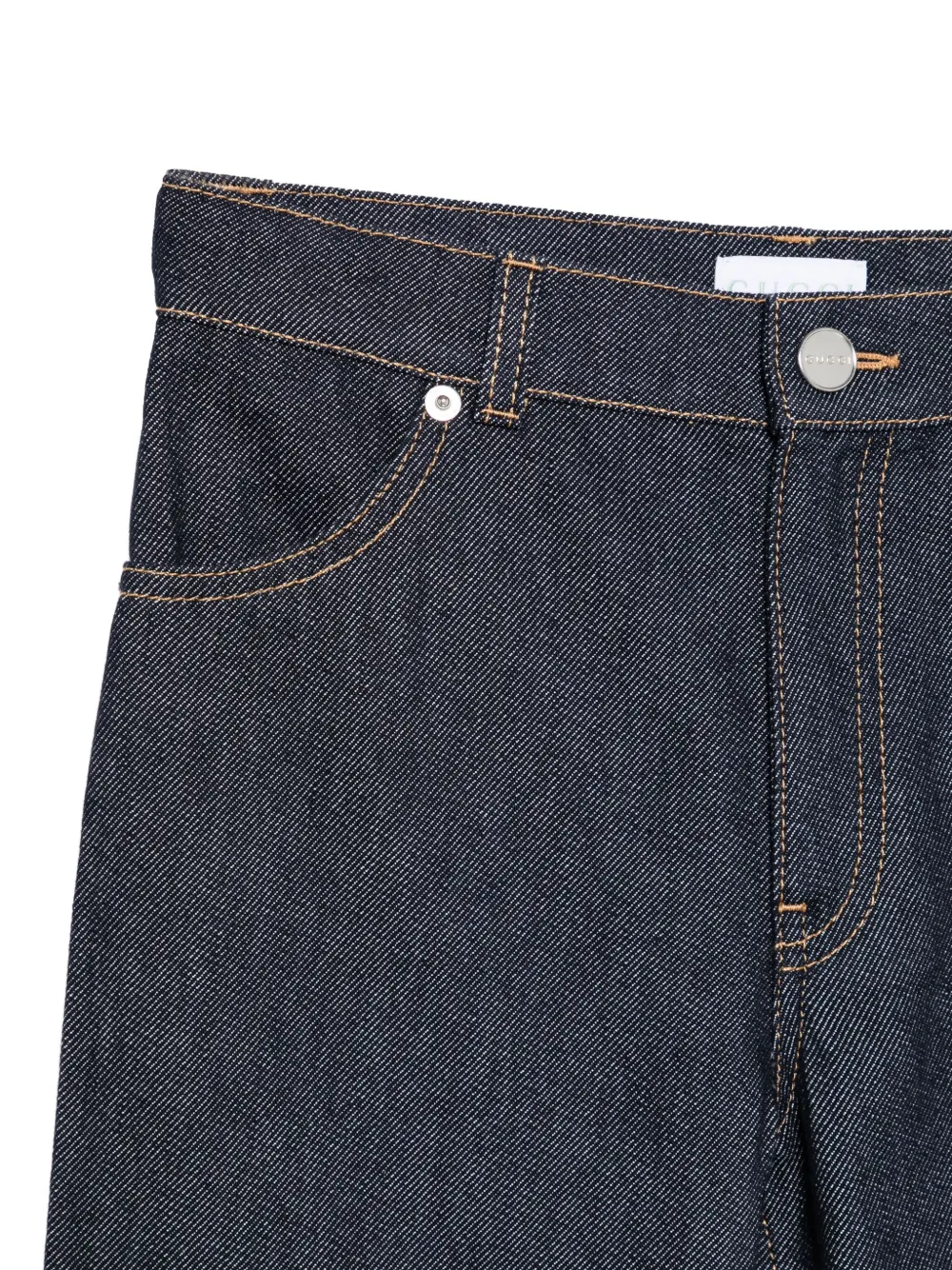 Gucci Kids cuffed jeans Blauw