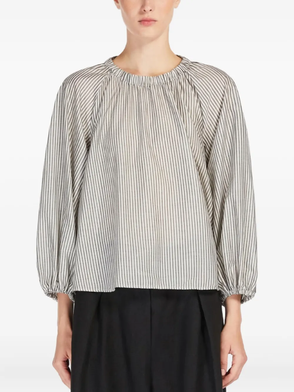 'S Max Mara Gestreepte top Zwart