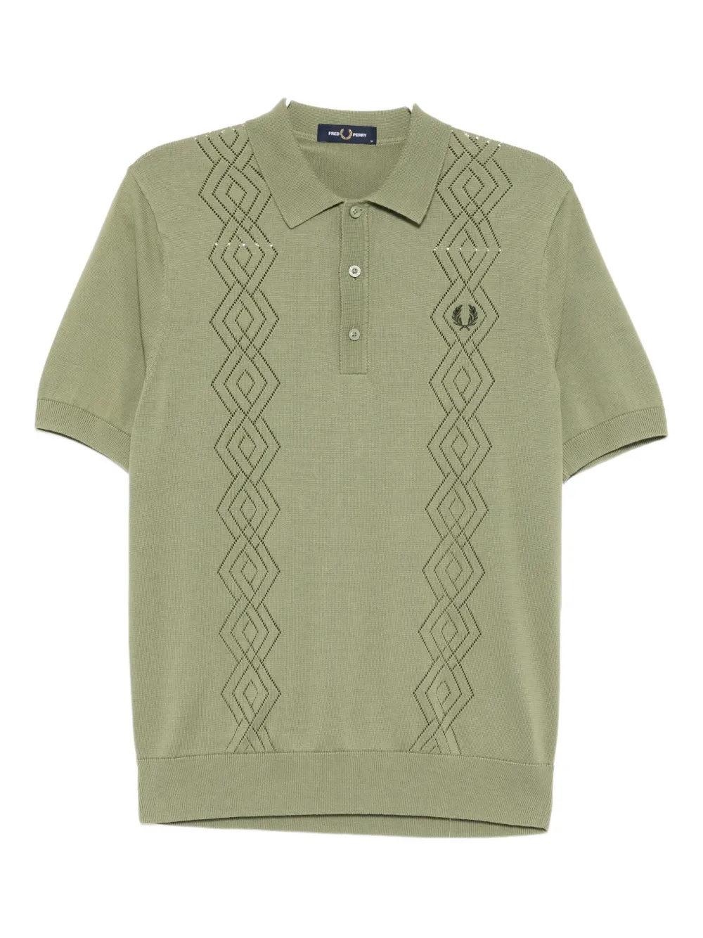 Fred Perry embroidered logo cotton polo shirt Groen