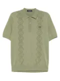 Fred Perry embroidered logo cotton polo shirt - Green