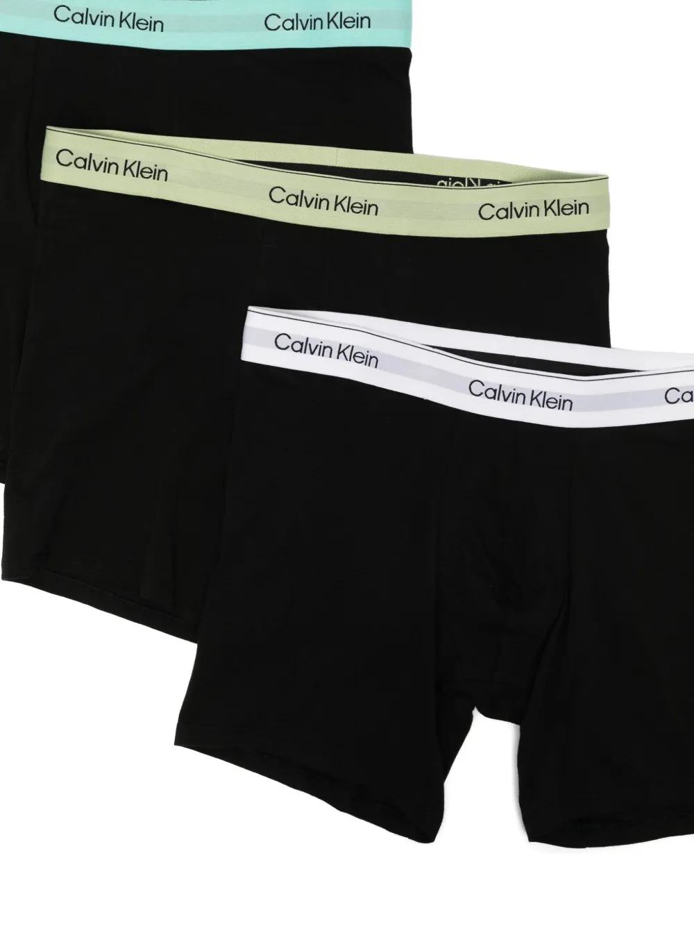 Calvin Klein Drie boxershorts met logoband Zwart