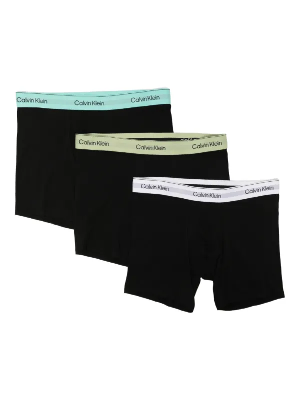 Calvin Klein logo-waistband Boxers (set Of three) Black