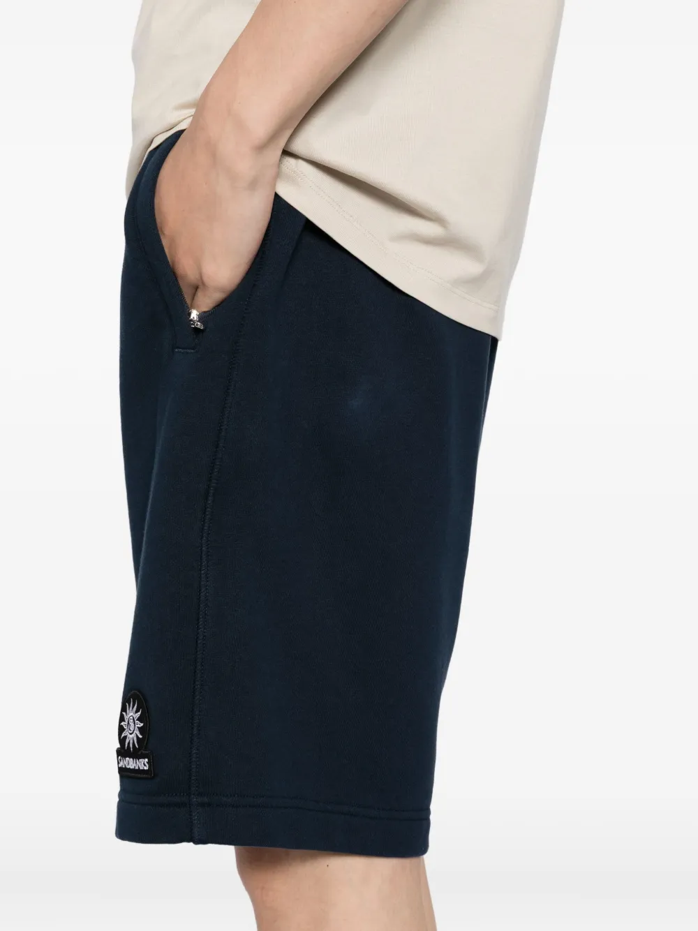 Sandbanks Logo-patch Shorts In Black