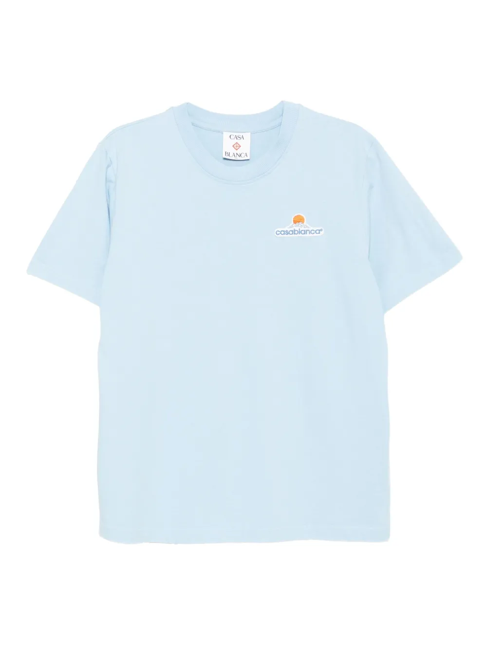 Casablanca T-shirt met Montagne-patch Blauw