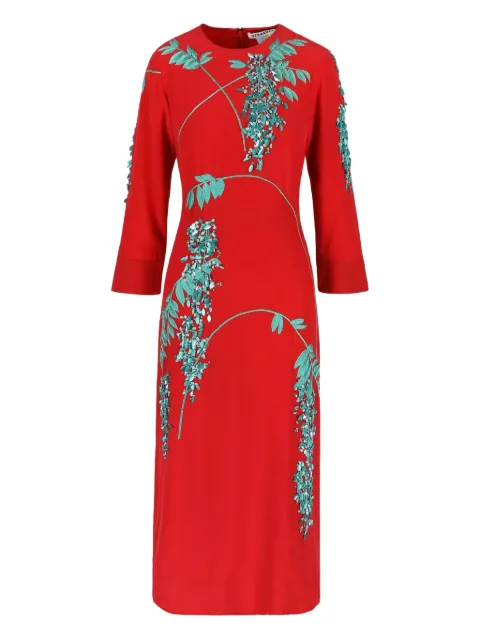 Bernadette floral-embroidered dress