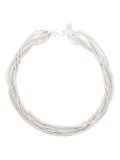 Sapir Bachar multi snake-chain necklace - Silver