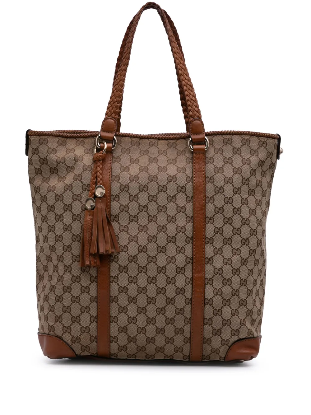 Gucci Pre-Owned 2016-2025 Large GG Canvas Marrakech tote bag - ブラウン Gucci Pre-Owned 2016-2025 Large GG Canvas Marrakech tote bag - ブラウン