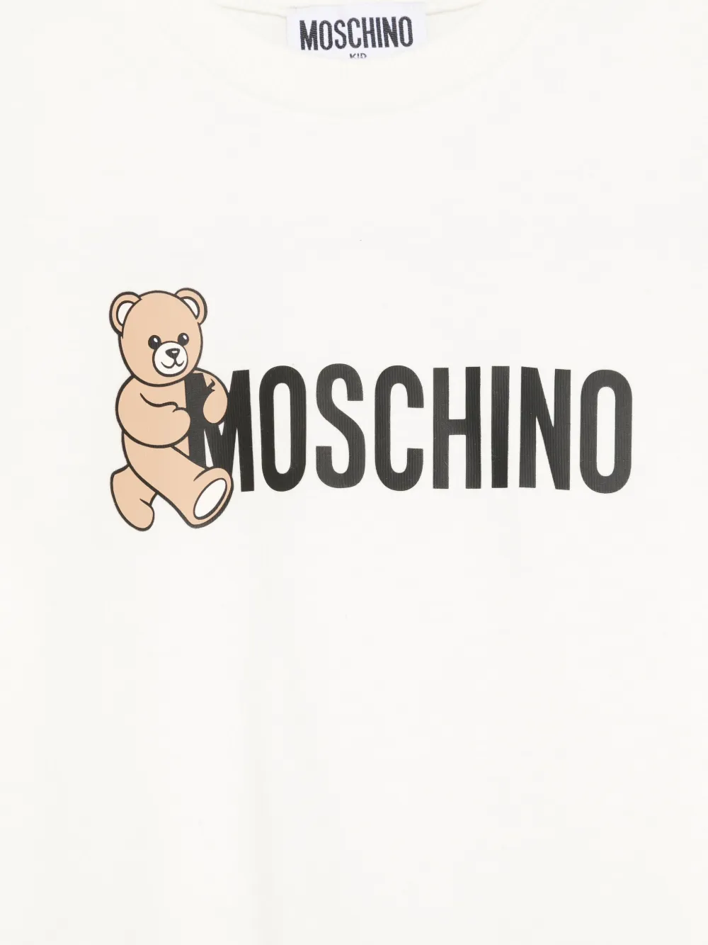 Moschino Kids teddy-print T-shirt Wit