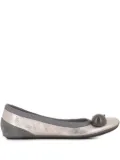 Dove Nuotano Gli Squali metallic leather ballet flats - Silver