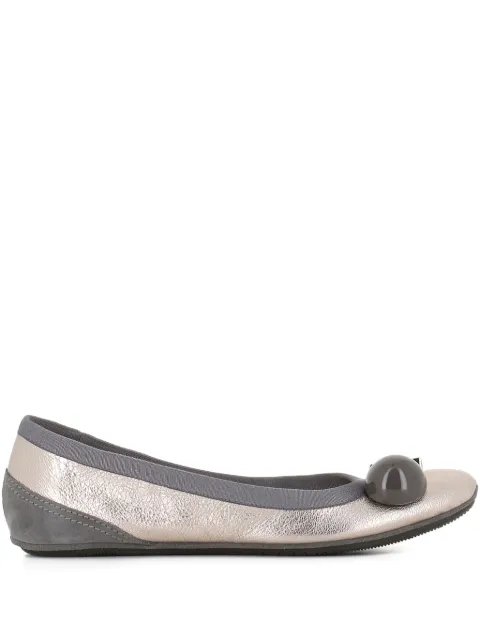 Dove Nuotano Gli Squali metallic leather ballet flats