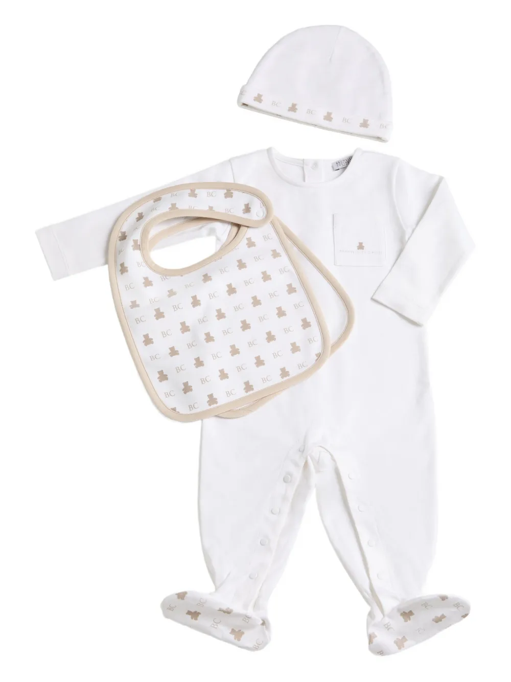 Brunello Cucinelli Kids bear-print pajama set Wit