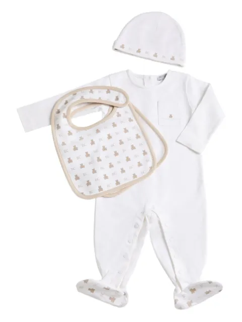 Brunello Cucinelli Kids طقم بيجامة بطبعة دب