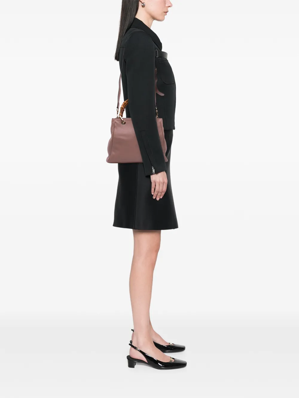 Gucci Pre-Owned 2016-2025 Small Calfskin Bamboo Shopper satchel | Pre-Owned | Image 2