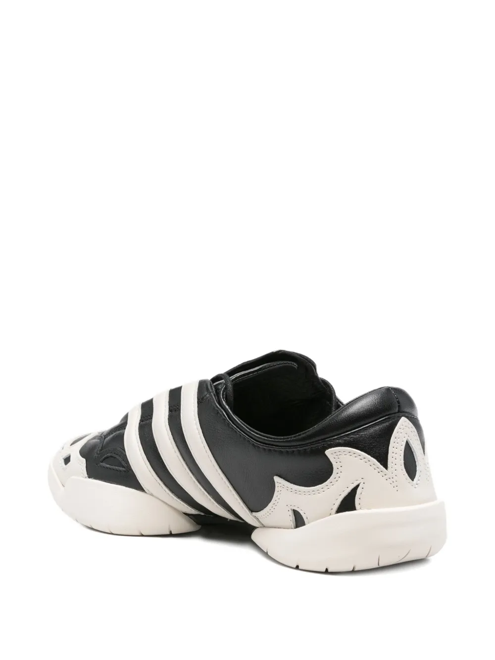 Y-3 Regu 2002 flame-detail leather slip-on sneakers Black