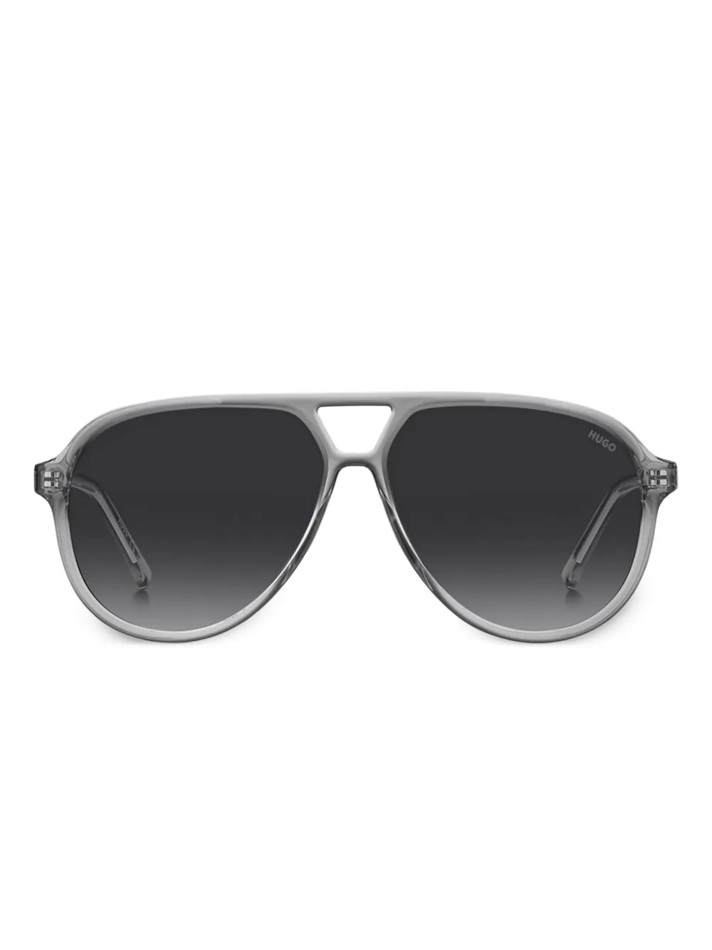 BOSS double-bridge pilot-frame sunglasses Grijs