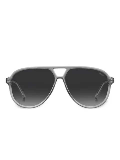 BOSS lentes de sol con armazón estilo piloto y doble puente