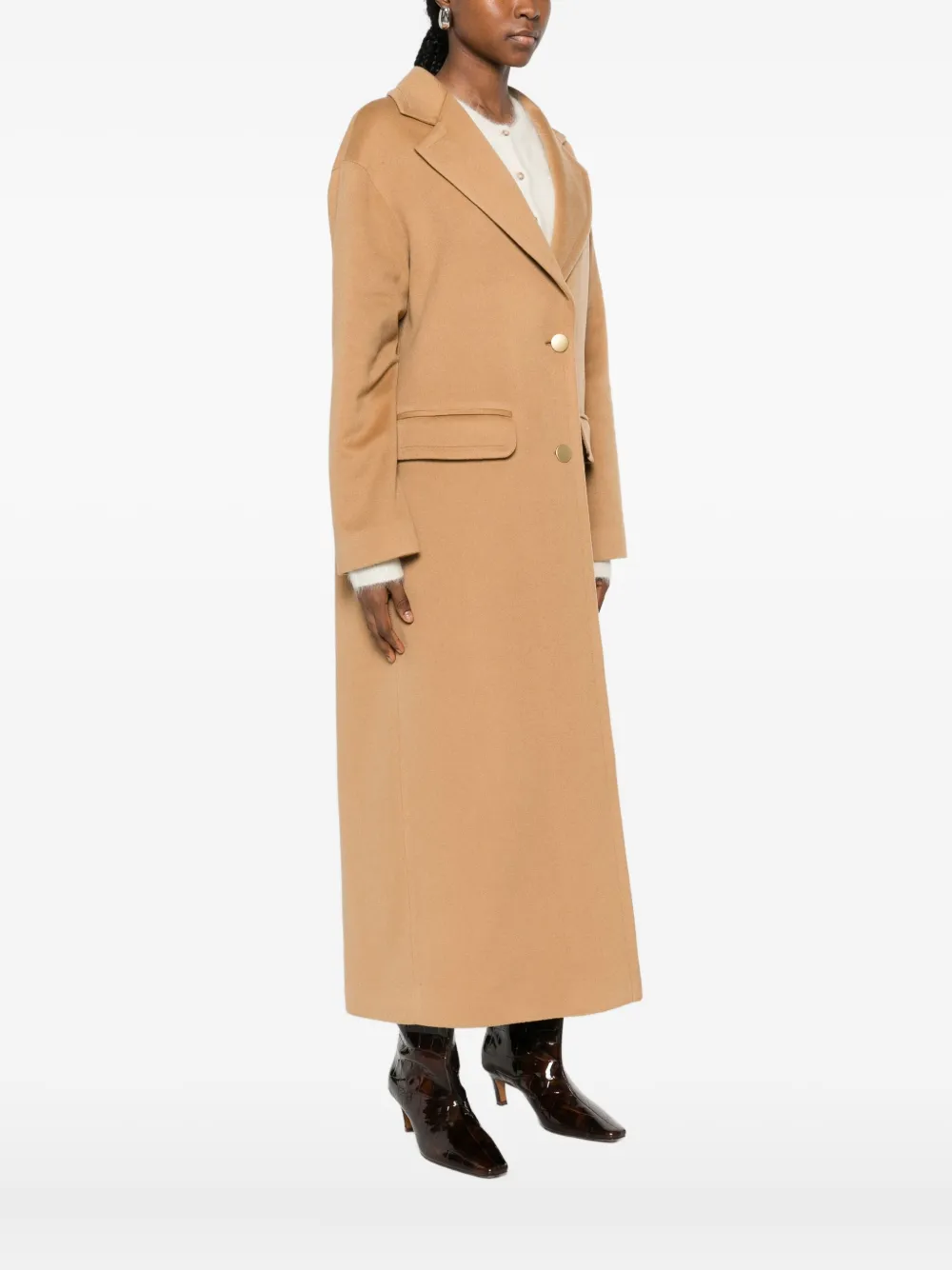 Tagliatore Jas met knoopsluiting en klepzak Bruin