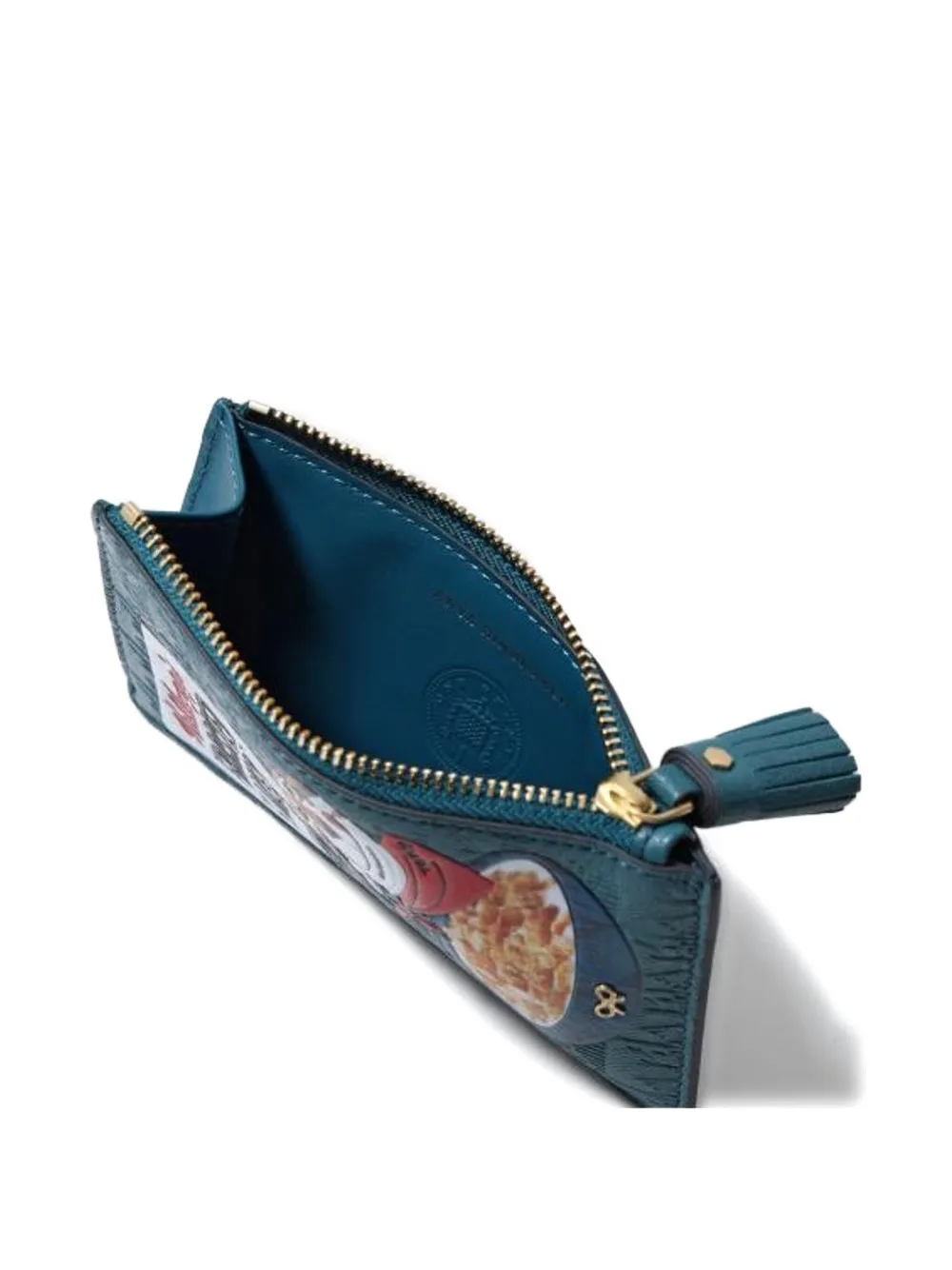 Anya Hindmarch tassel-detail zip wallet - Blauw
