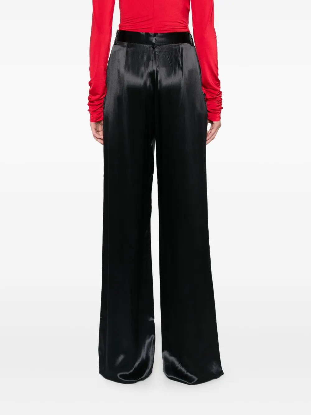 The Andamane Pleat-detail Trousers In Black