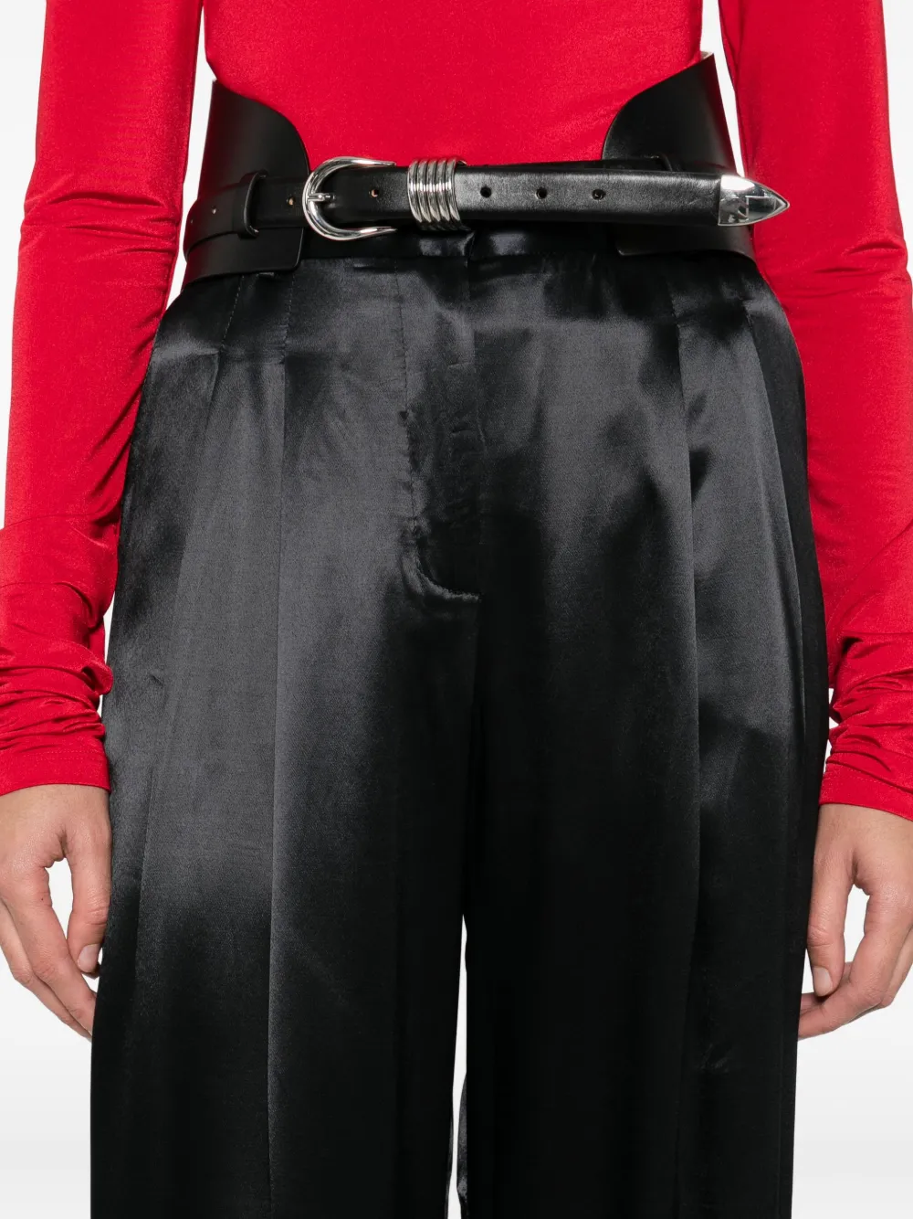 The Andamane Pleat-detail Trousers In Black